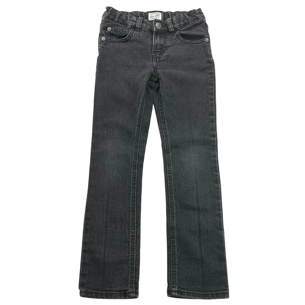 The Children's Place Black Skinny Jeans Kids Size 6x/7 Stretch Adjustable Waist